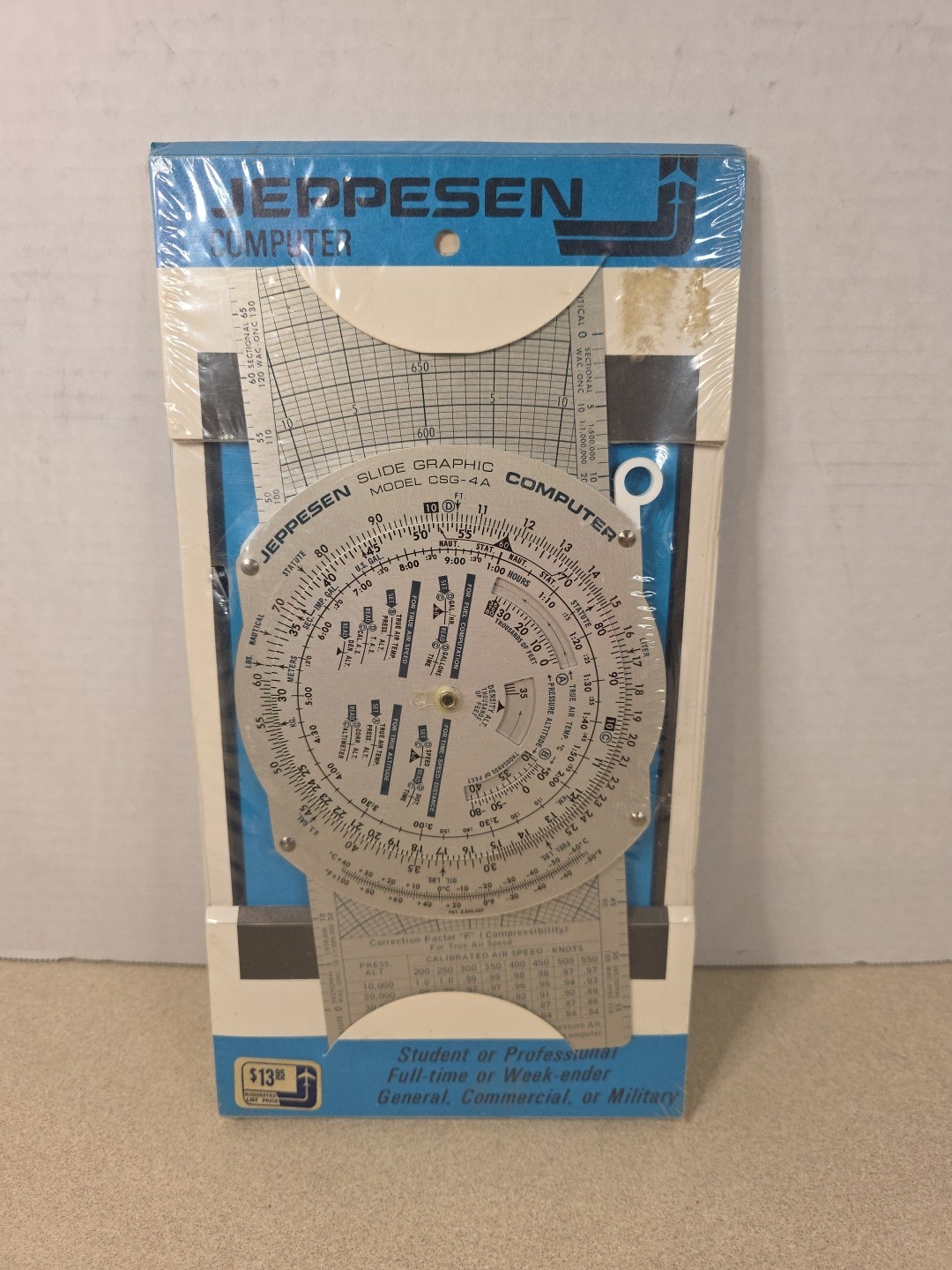 Jeppesen CSG-4A Slide Graphic Rule Aviation Pilot Computer New Sealed W/ Case