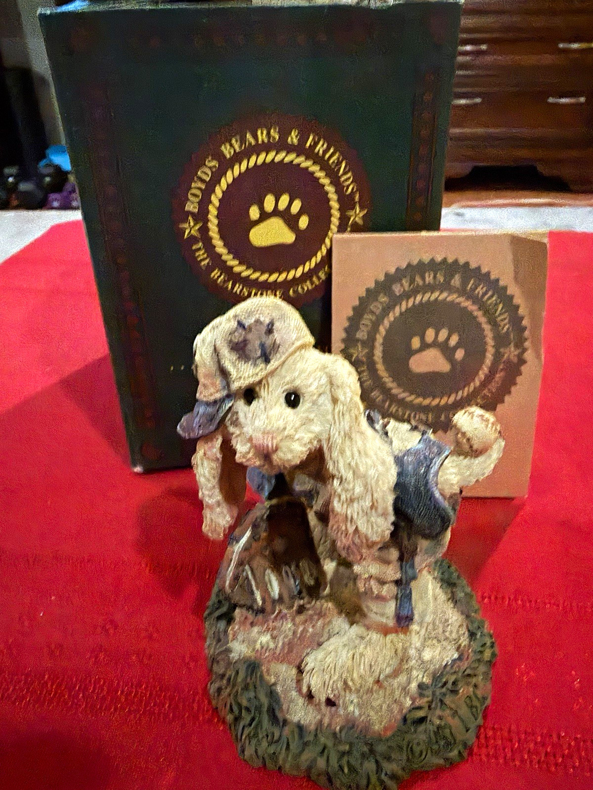 Boyds Bears Bearstone Lerby Figurine #2350 Hand Painted Boxed 1994