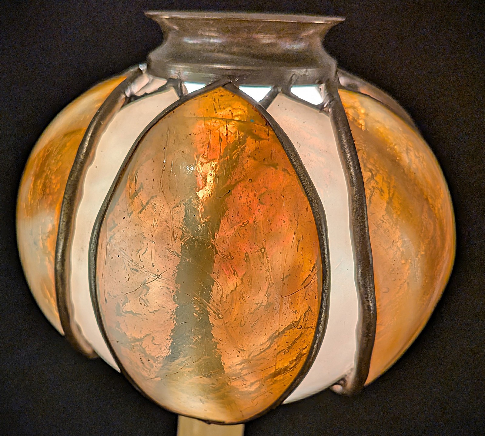 Antique Arts & Crafts Mission Handel Era Pond Lily Art Glass Shade