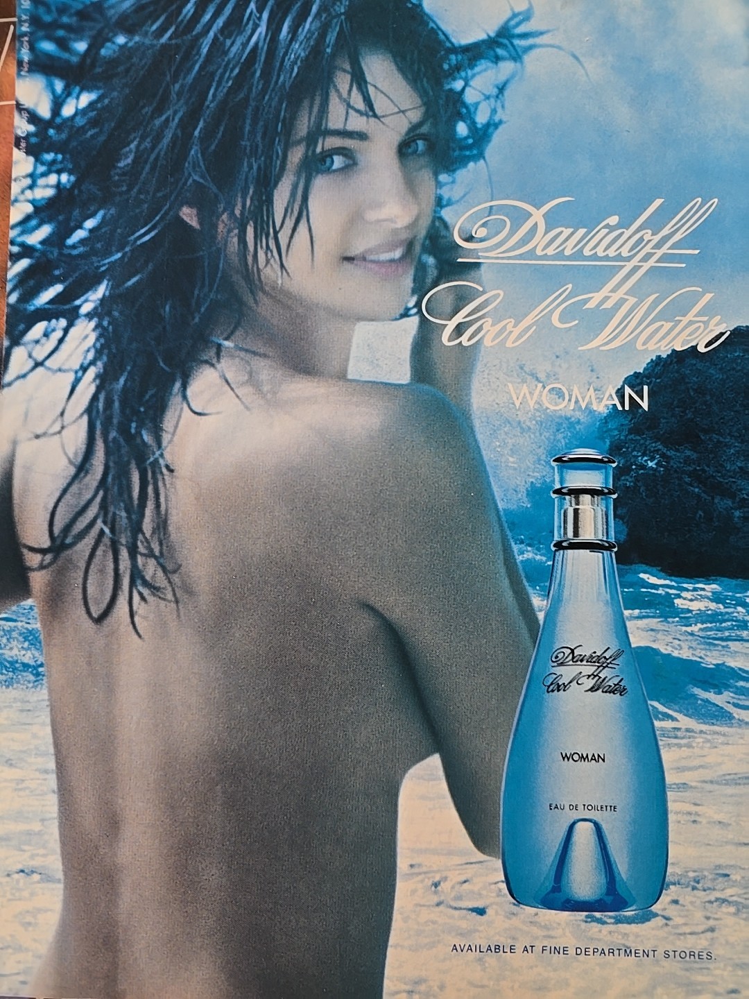 1997 Davidoff Cool Water Woman Eau de toilet perfume vintage ad 