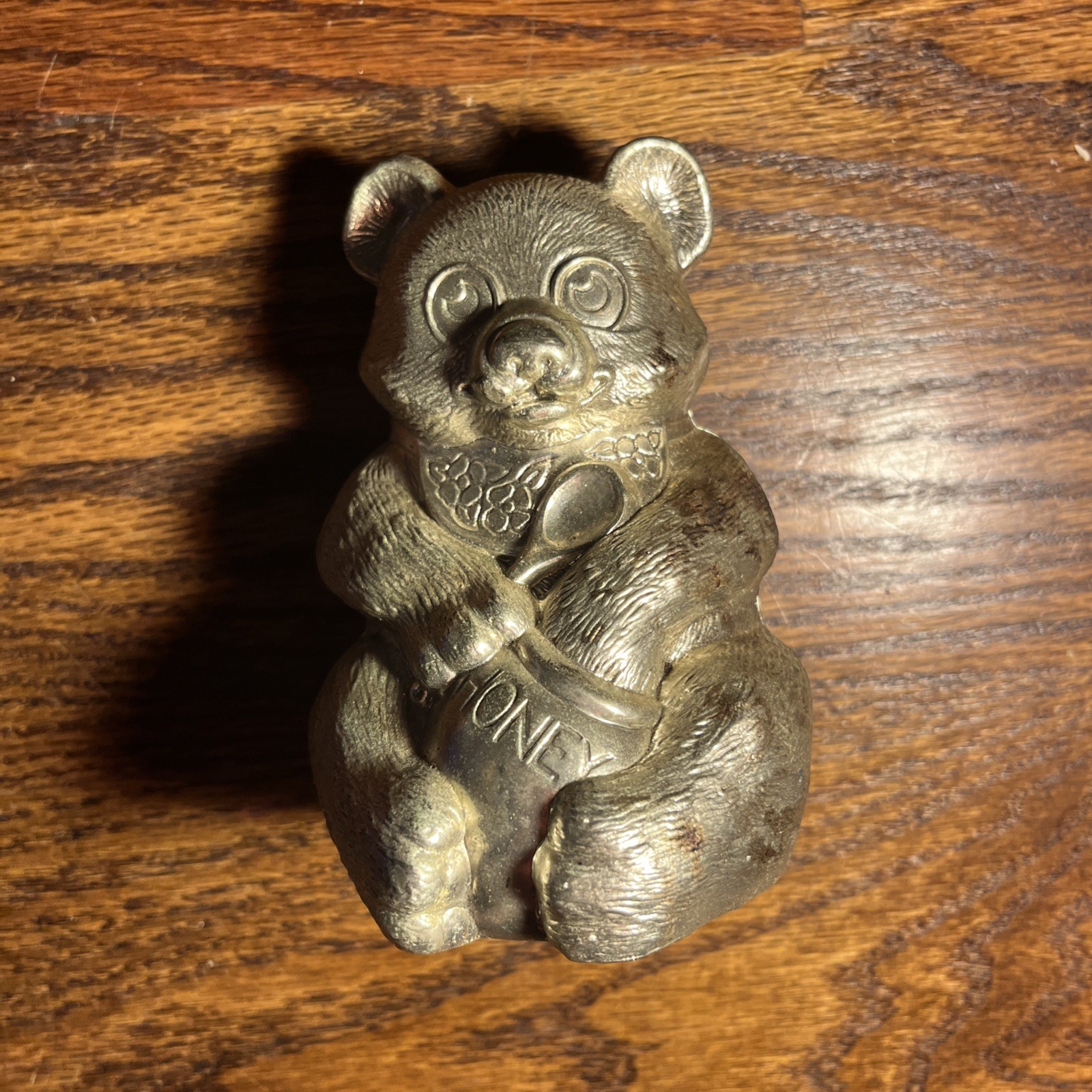 1960’s Lunt Silver Plated Bear Bank For Coins With Honeypot VTG NOS Rare