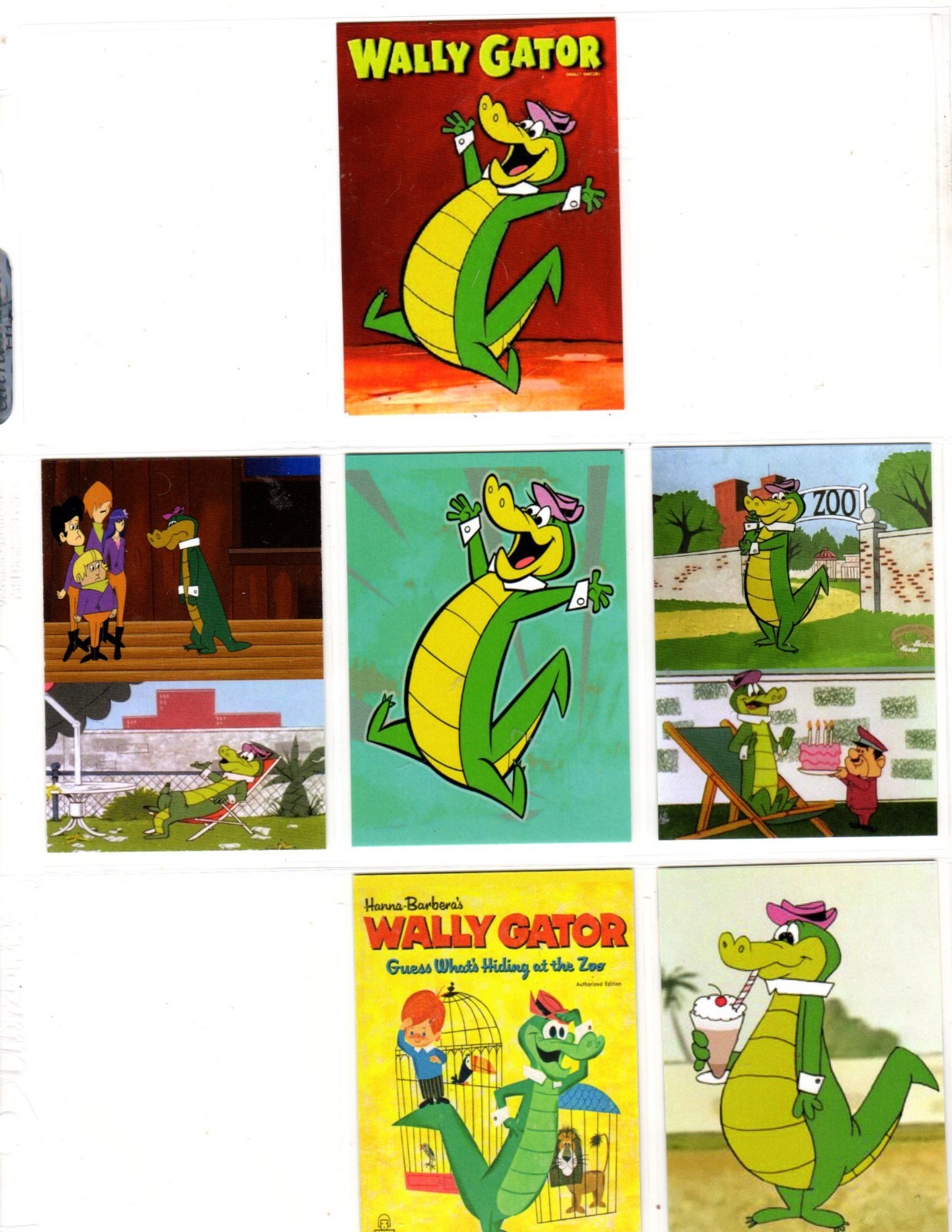 WALLY GATOR    CUSTOM   NOVELTY   TRADING CARD 6 CARDS   SET
