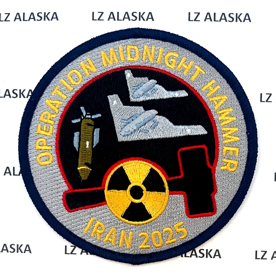 US AIR FORCE OPERATION MIDNIGHT HAMMER IRAN 2025 B-2 WHITEMAN AFB PATCH (OPS)