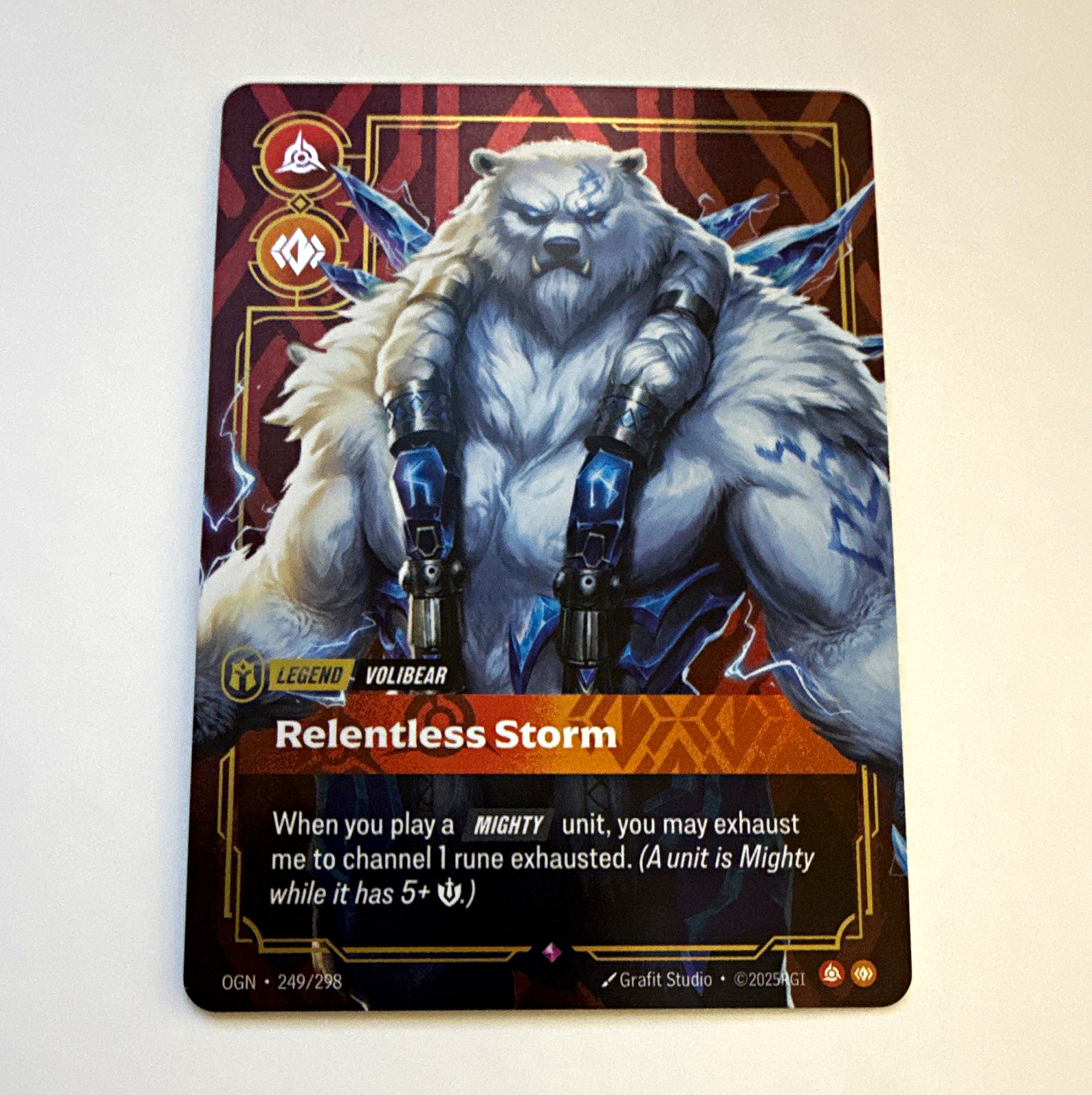 League of Legends OGN Volibear Relentless Storm Legend Card #249/298 2025 EN
