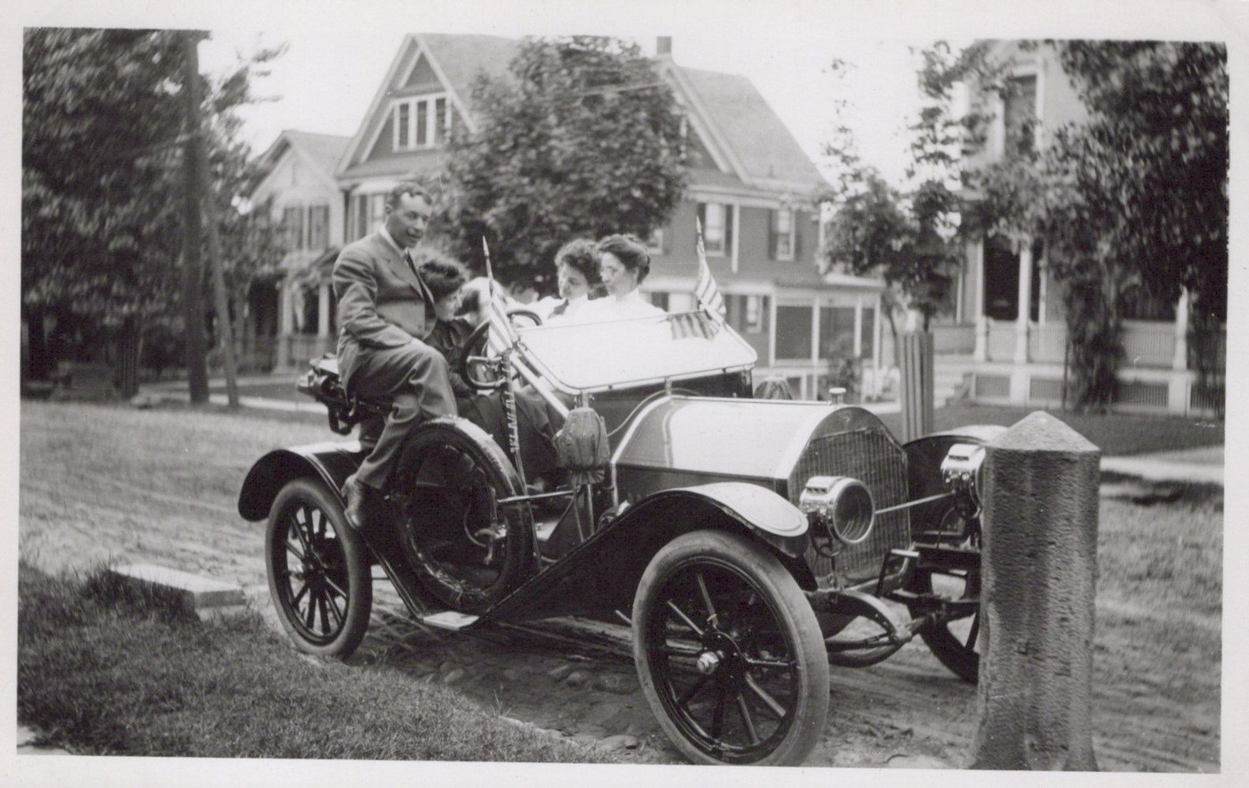 Hupmobile Model 20 Runabout Flags Brass Era Auto 1910s - RPPC Photo Postcard