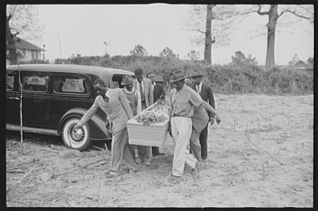 Heard County Georgia 1941 Funeral of Negro Sawmill Worker Coffin Pallbearers