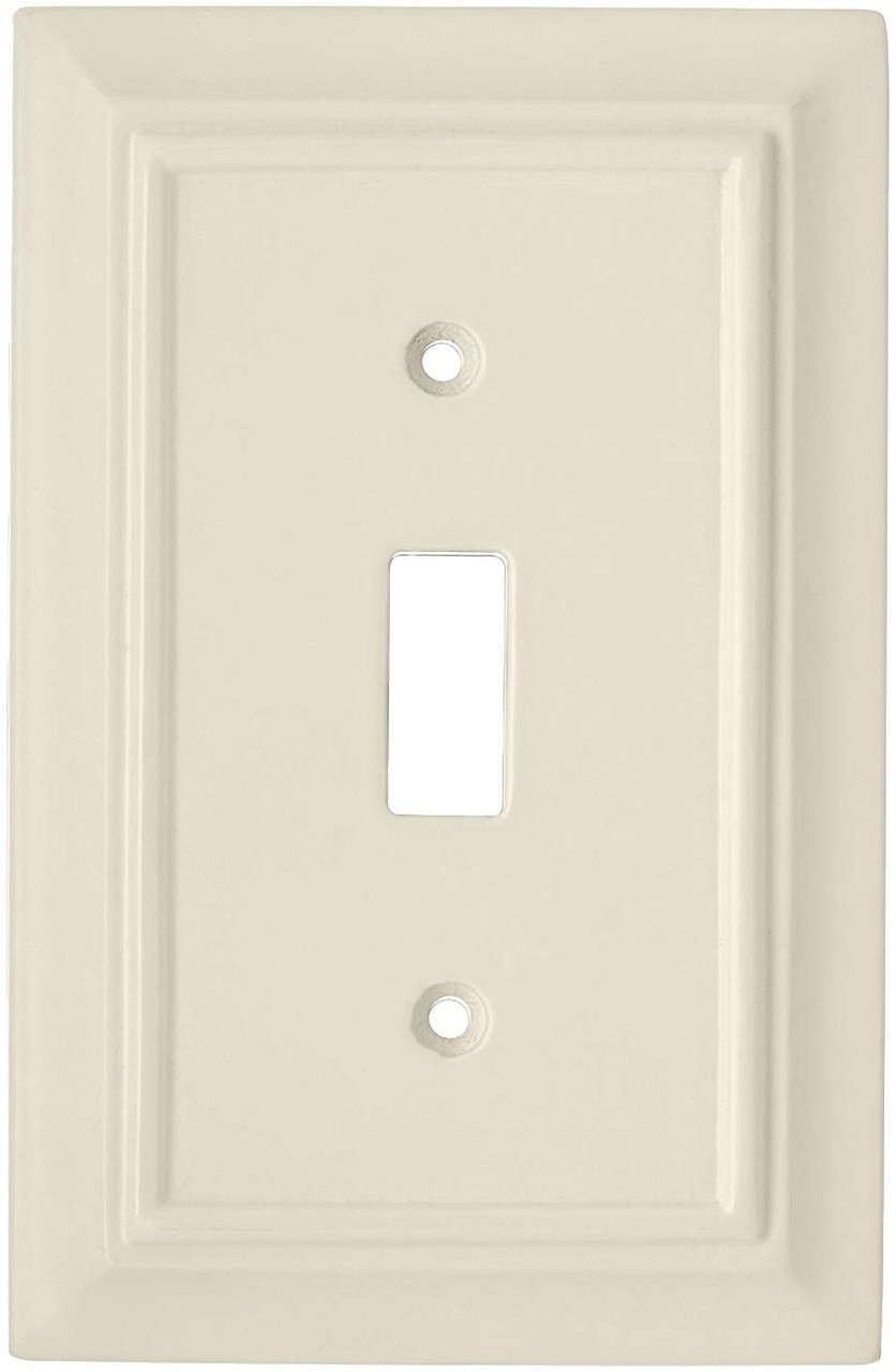 (5 Pack) (As-Is) Brainerd - Wood Architectural Single Switch Wall Plate - Light (5 Pack) (As-Is) Brainerd - Wood Architectural Single Switch Wall Plate - Light
