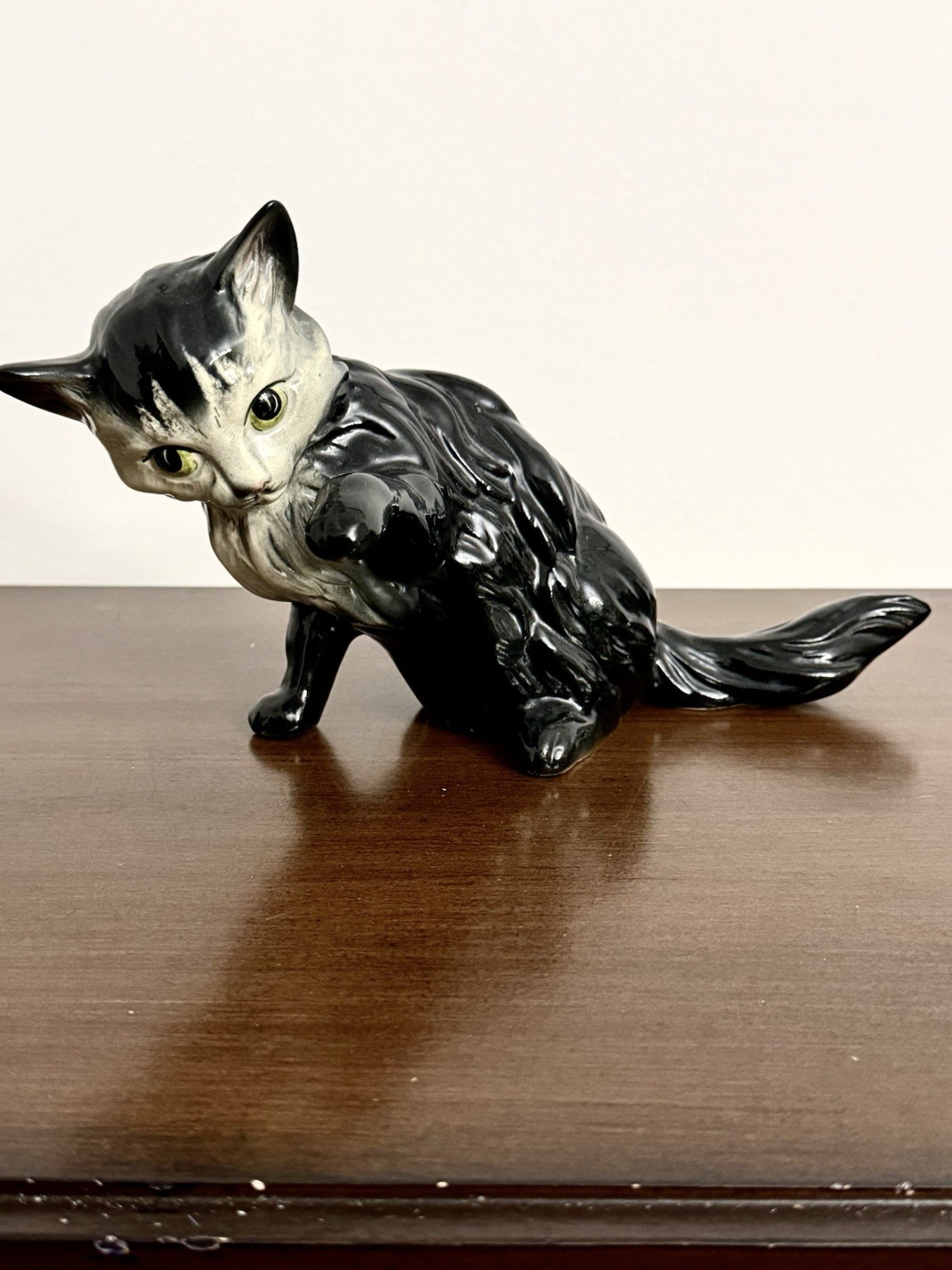Brad Keeler Playful Black Kitten Figurine Mid Century Ceramic USA Pottery 772