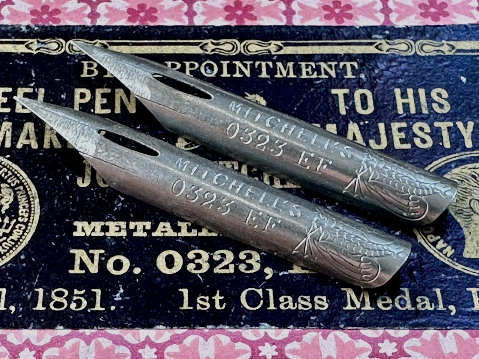 Two Vintage John Mitchell’s 0323 Fine Flex Dip Pen Nibs
