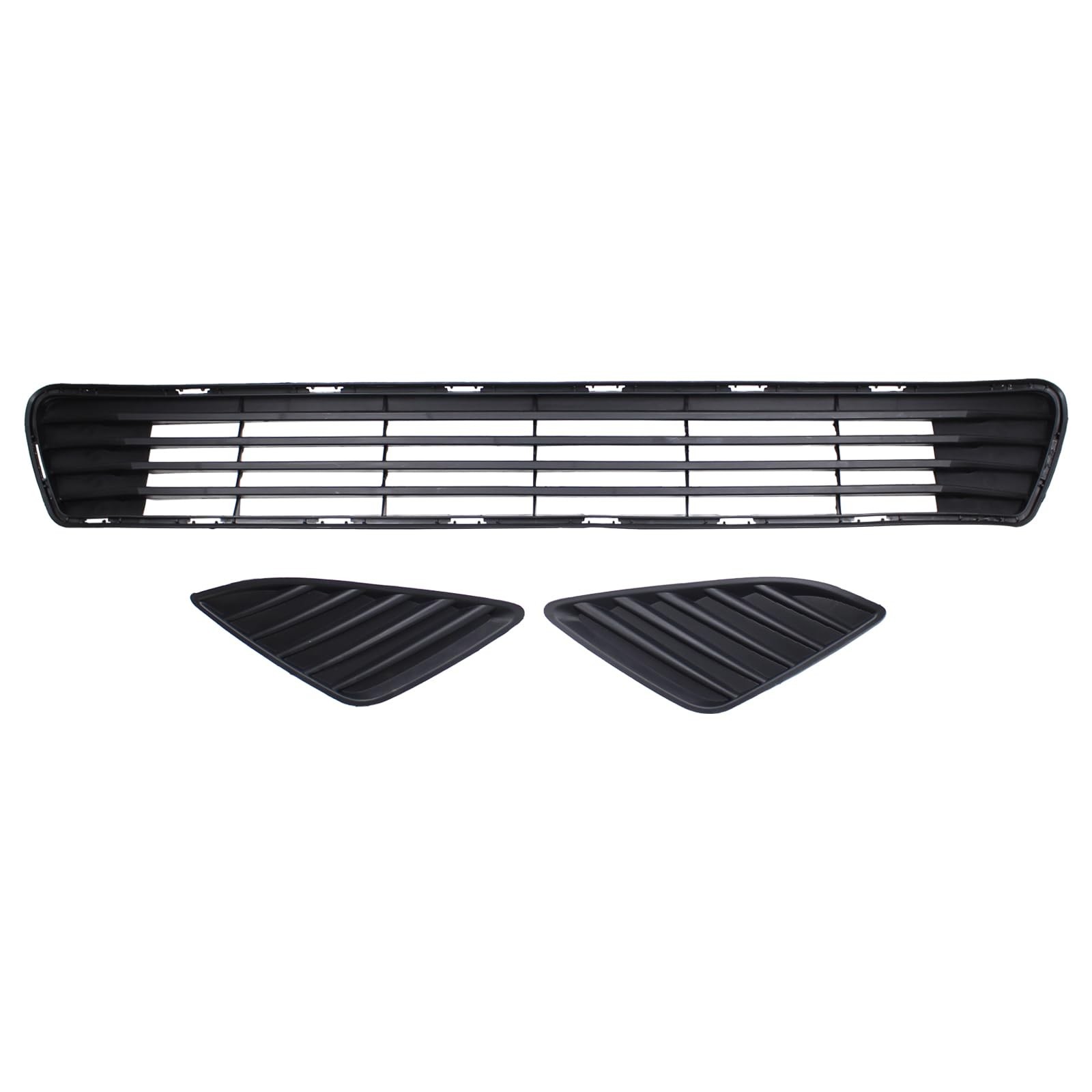 Front Bumper Lower Grille Insert Grill with Left Right Side Fog Light Hole Co... Front Bumper Lower Grille Insert Grill with Left Right Side Fog Light Hole Co...