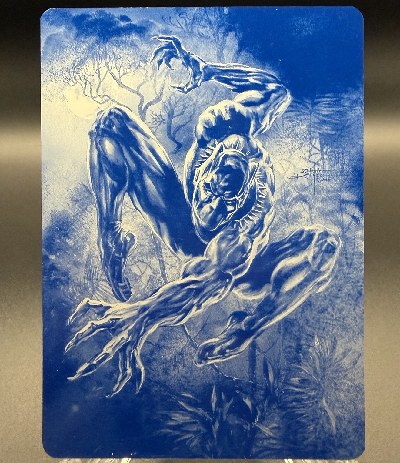 2023 Marvel Flair Black Panther #9 Cyan Printing Plate One-of-One 1/1 RARE