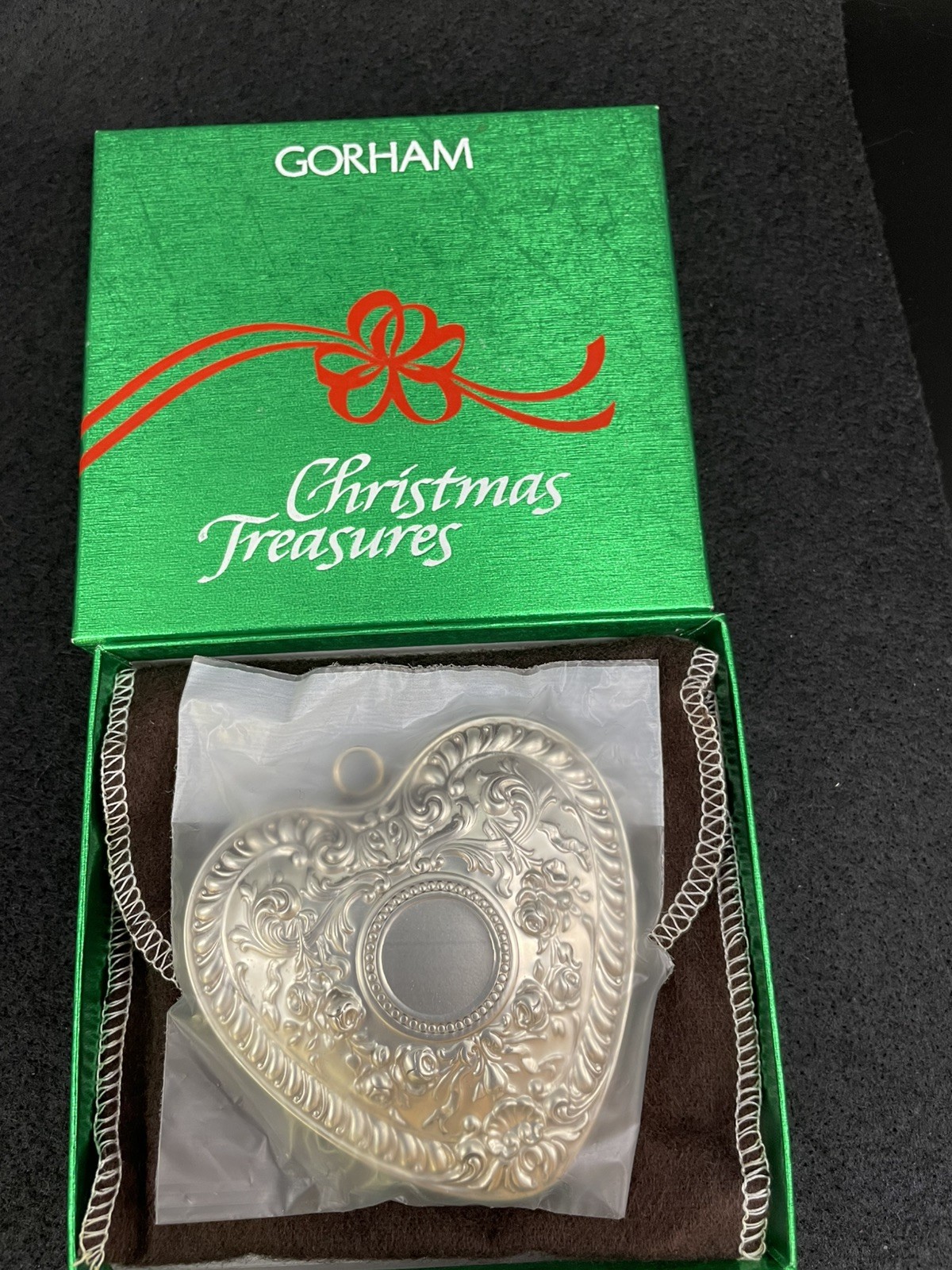1988 GORHAM Christmas Ornament Heart - Marked \