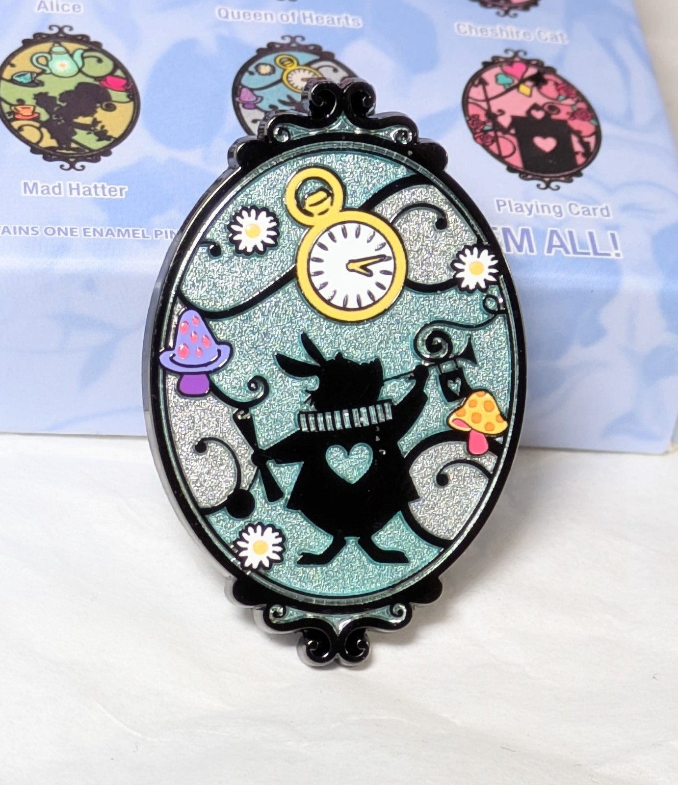 Disney Alice In Wonderland Silhouette Blind Box Pin - White Rabbit - Opened Disney Alice In Wonderland Silhouette Blind Box Pin - White Rabbit - Opened