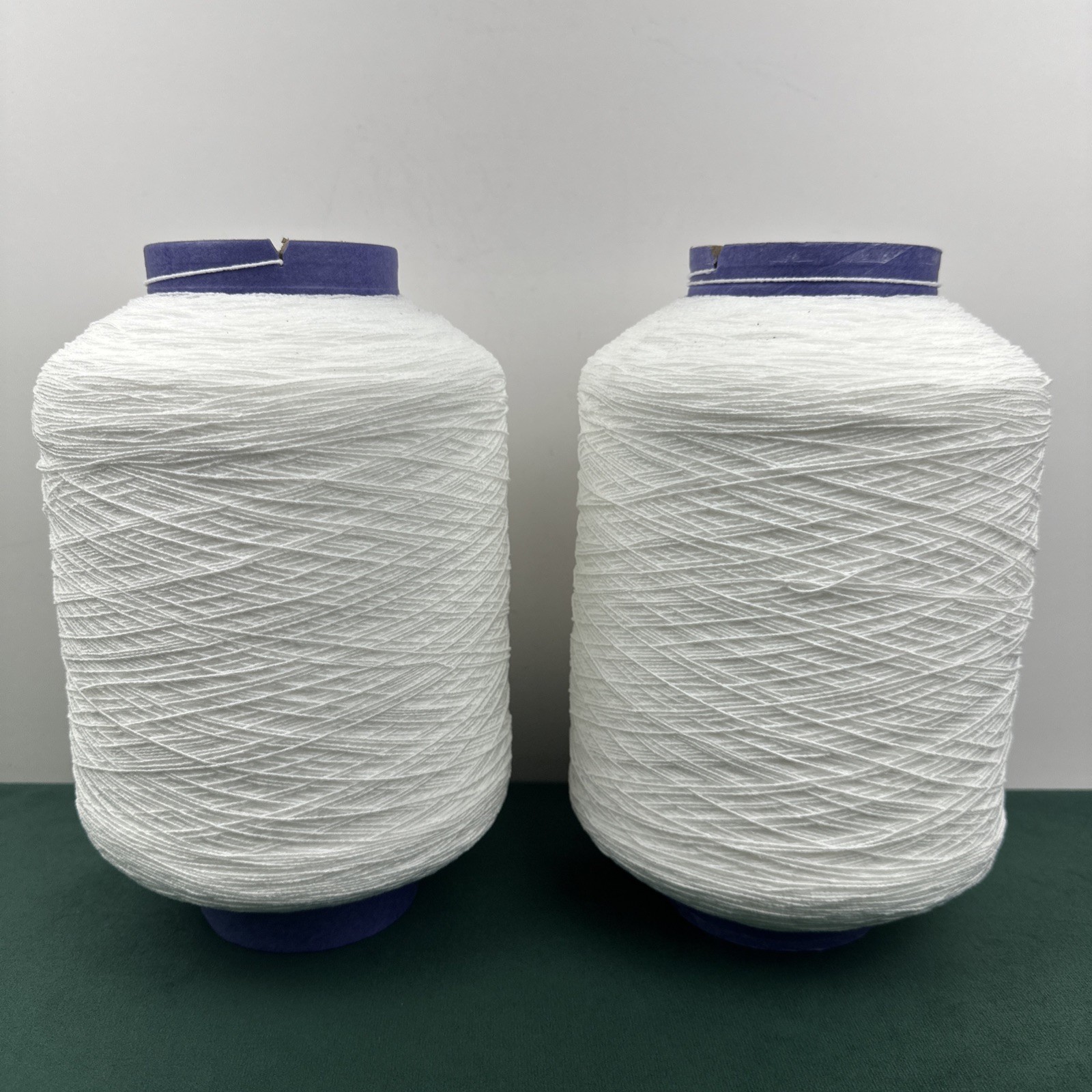 Lot 2 Large White Elastic Thread Cones Industrial Sewing Spools Textile