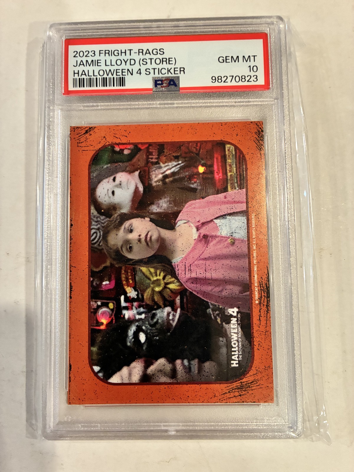 Michael Myers 2023 Fright Rags Halloween 4 Jamie Lloyd Sticker PSA 10 Michael Myers 2023 Fright Rags Halloween 4 Jamie Lloyd Sticker PSA 10