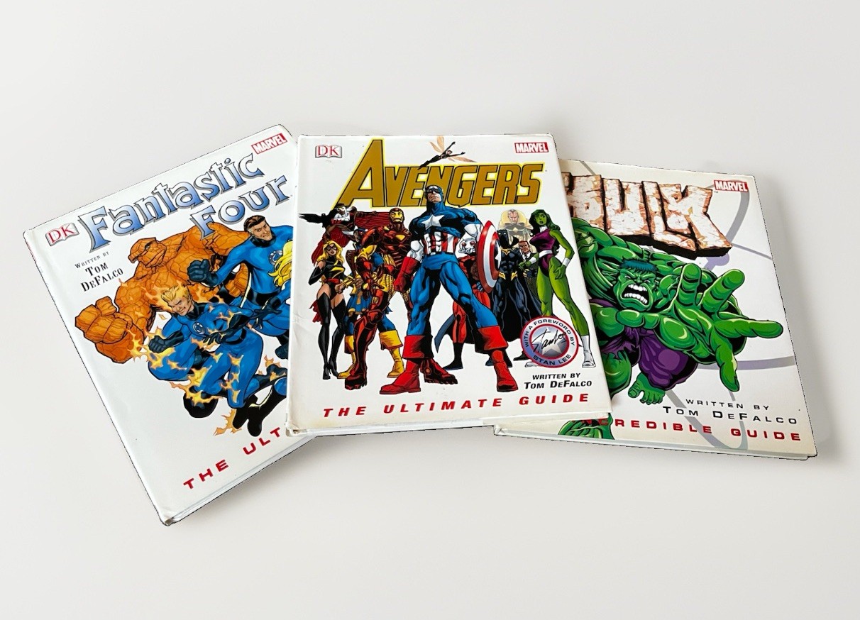 Marvel Ultimate Book Lot Avengers Hulk Fantastic Four HC 1st Edition DeFalco DK