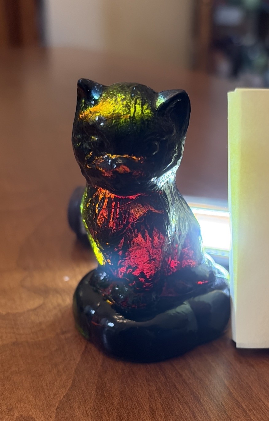 Vintage Boyd Kitten On Pillow Rubina Cadmium - Rare