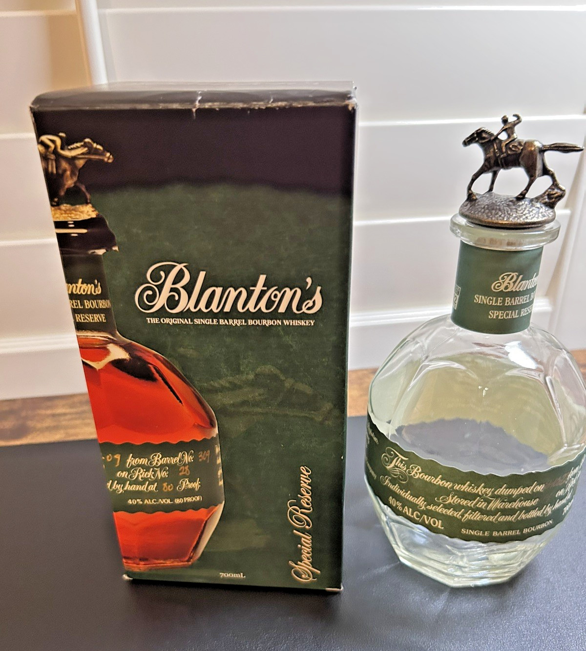 Australian Blanton\'s 700ml Special Reserve Bottle and Box Letter A