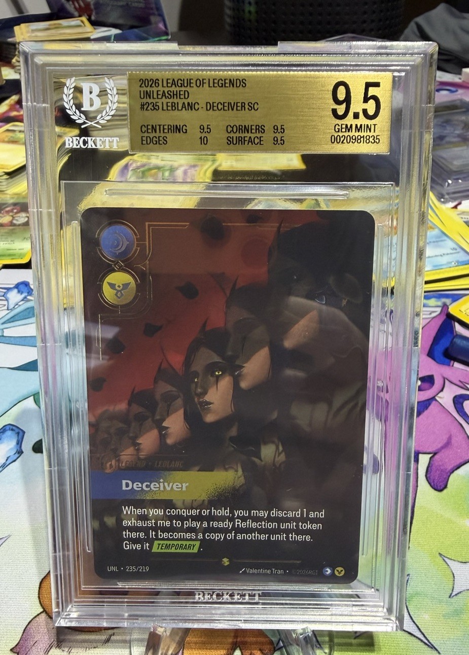 2026 RIFTBOUND UNLEASHED OVERNUMBER #235 LEBLANC DECEIVER BGS 9.5 GEM MINT