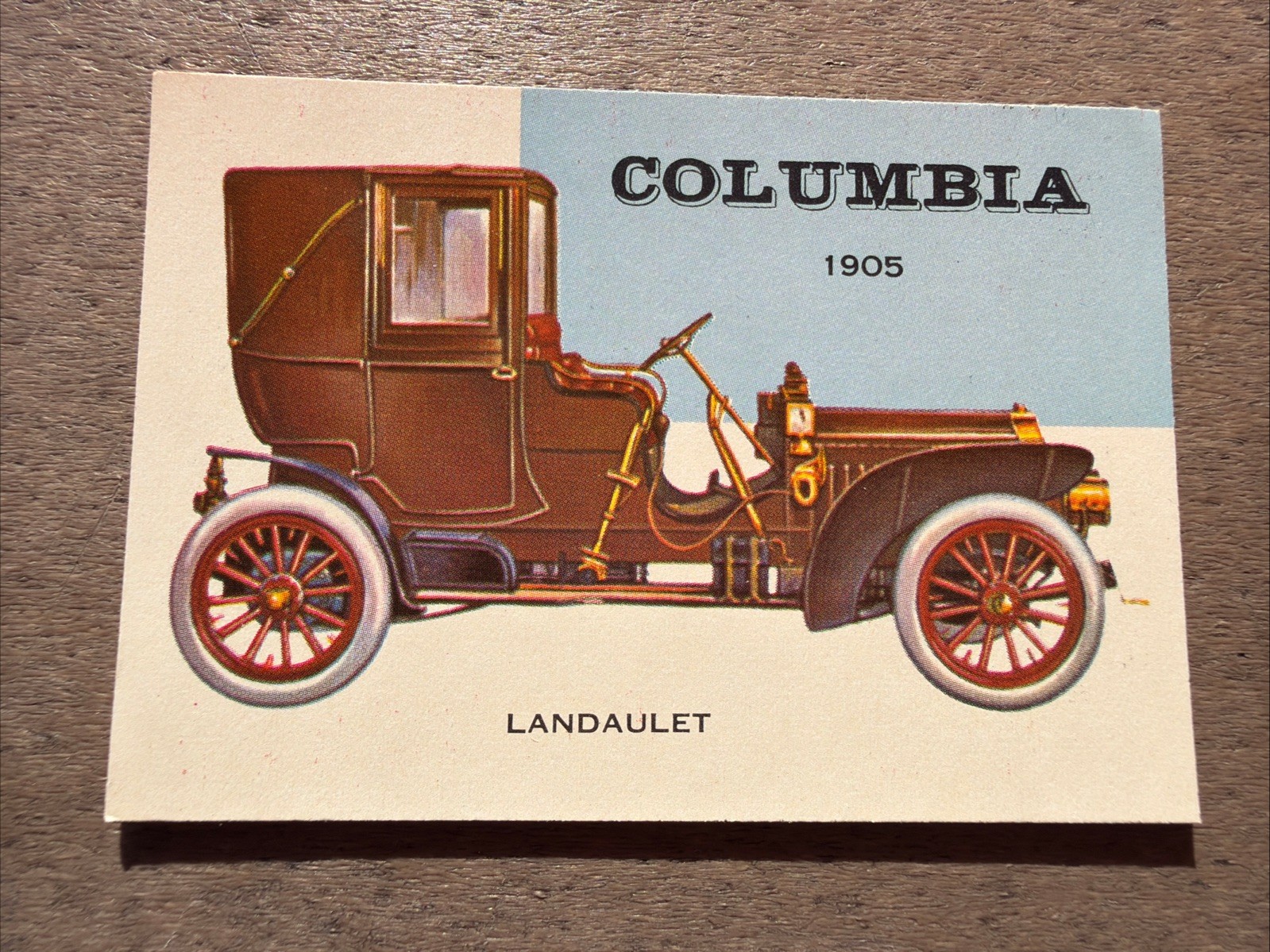 Columbia Landaulet 1954 Topps World On Wheels #158 - Columbia Landaulet 1954 Topps World On Wheels #158 -