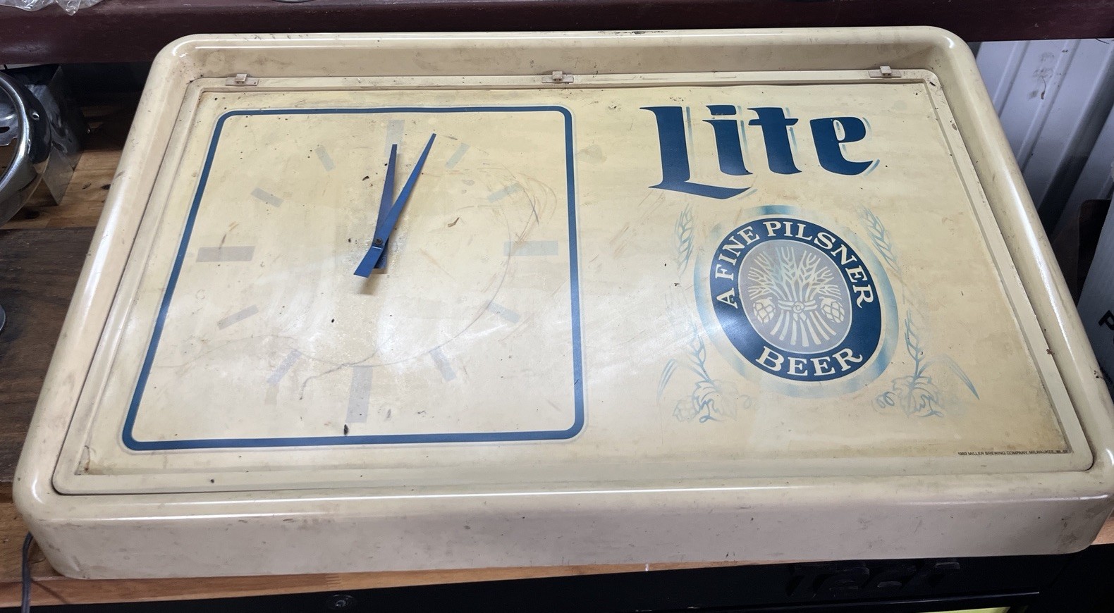 1983 Miller Lite Beer Sign Clock
