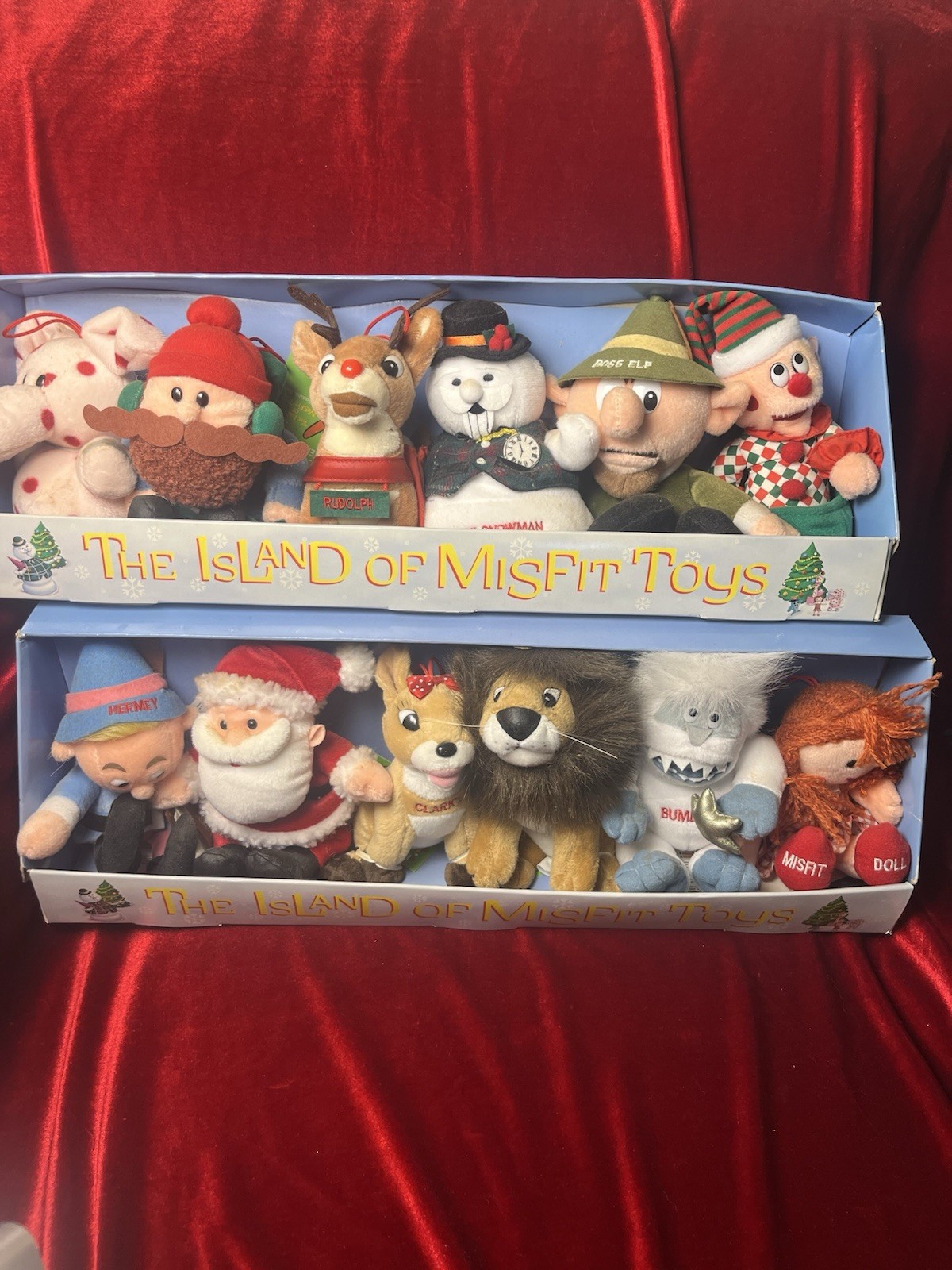 Rudolph The Red Nosed Reindeer Island Of Misfit Toy Plush Complete Lot Of 12-NEW