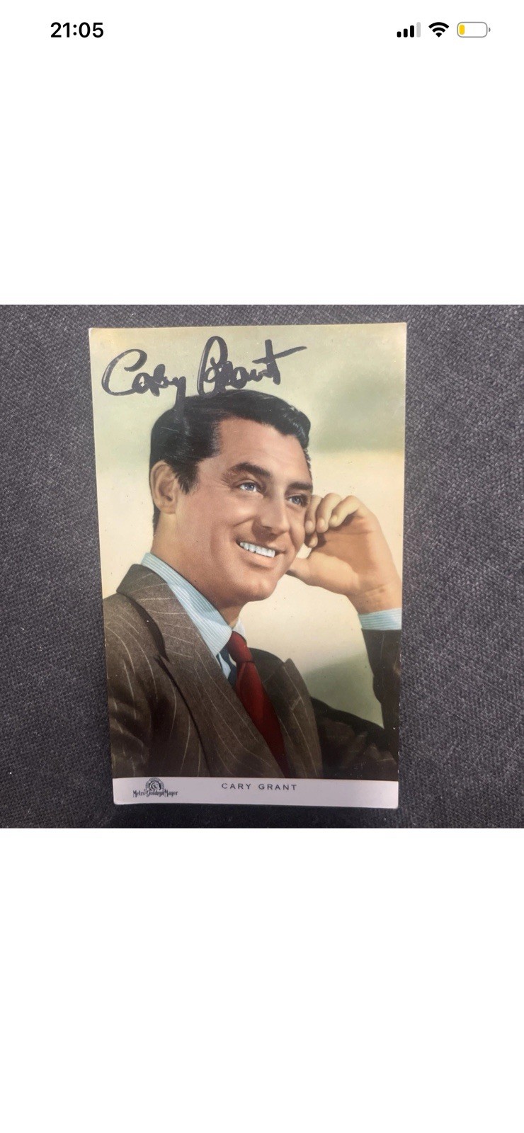 carte postale, cinéma, vintage, Cary Grant , autographe signature carte postale, cinéma, vintage, Cary Grant , autographe signature