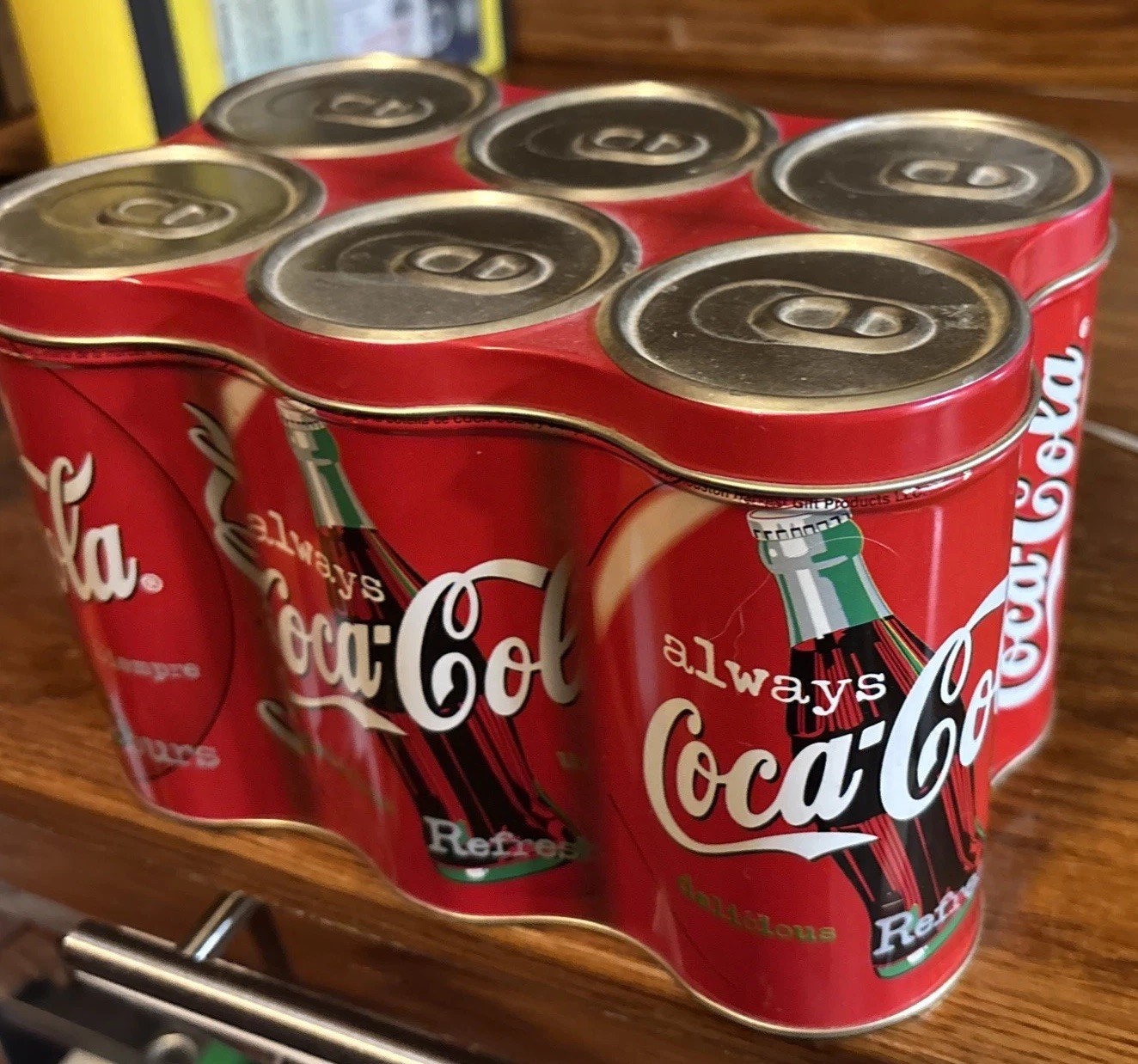 Coca-Cola 6-Pack Tin 1998 8.5 X 5.5 X 5.25 Cans Collectible Great Condition