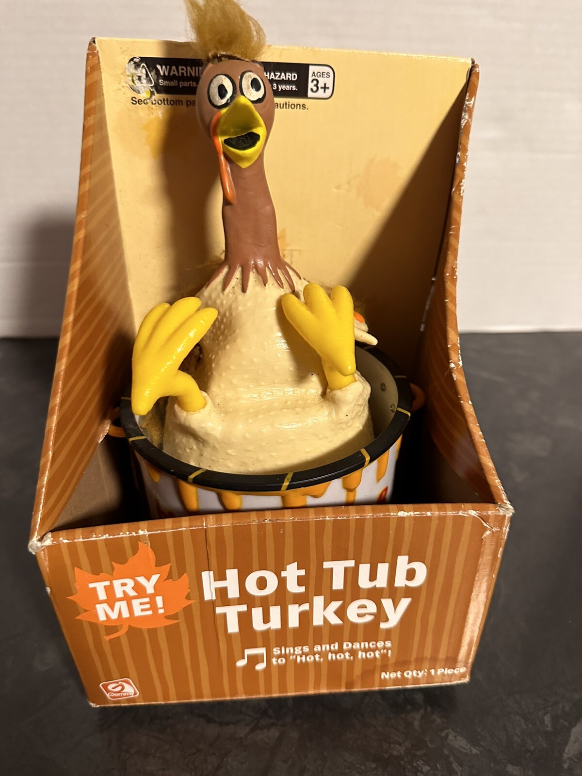 Gemmy Hot Tub Turkey Animated~Sings “Hot Hot Hot” NIB RARE 2007 Collectible