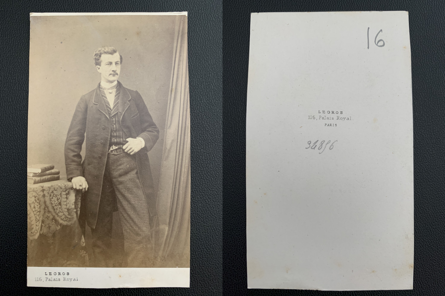 Legros, Paris, Raoul Vintage Albumen Print. CDV. Albumen print 6,