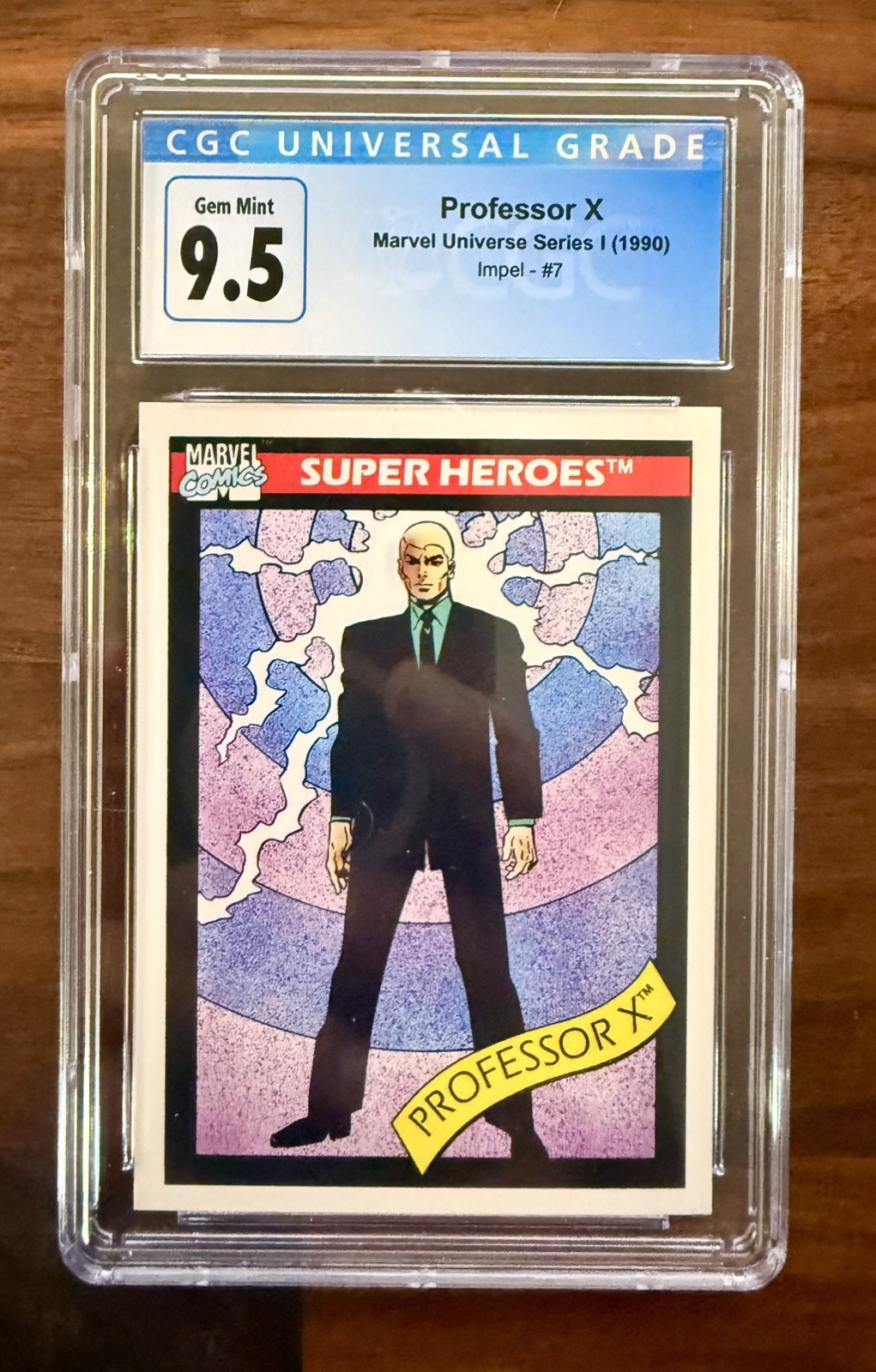 Professor X 1990 Marvel Universe Card #7 CGC 9.5 GEM MINT 10