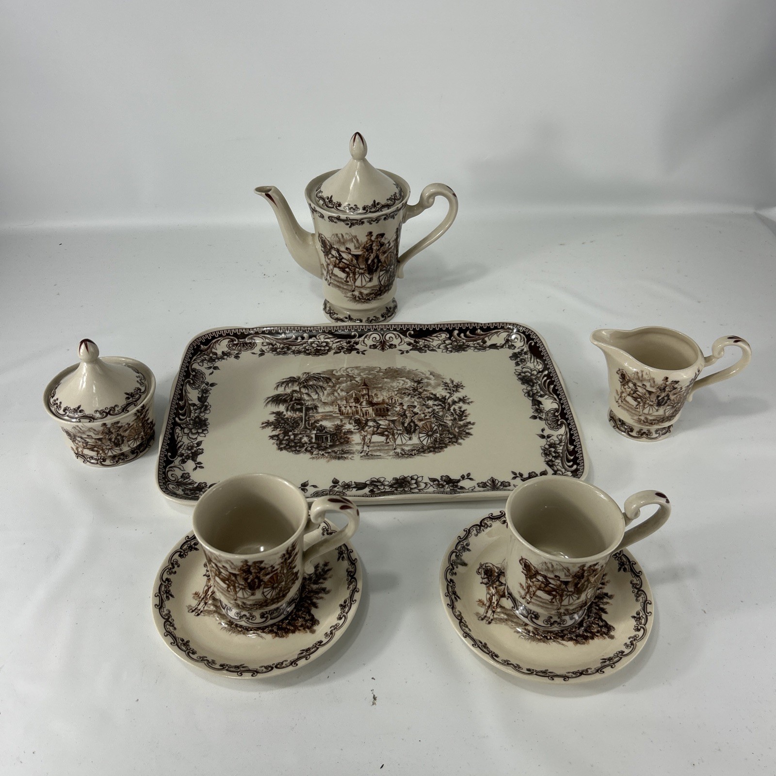 Vintage Madison Bay Company 10 pieces Tea Coffee Service Transferware