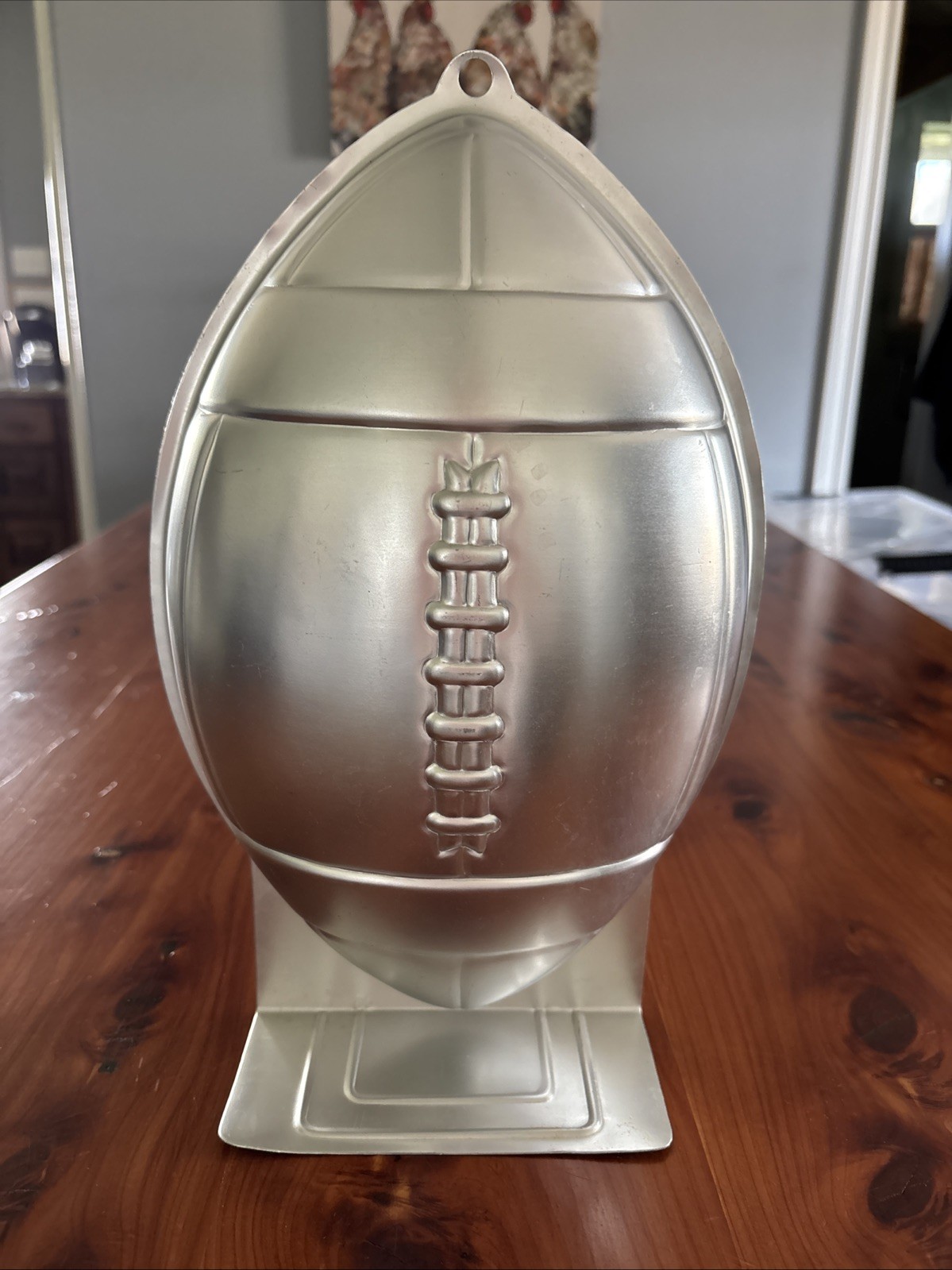 Vintage 1990 Wilton Football Cake Pan Mold Sports NFL Super Bowl Aluminum 13 Vintage 1990 Wilton Football Cake Pan Mold Sports NFL Super Bowl Aluminum 13
