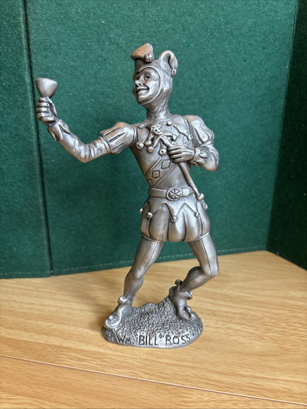 VINTAGE ROYAL ORDER OF JESTERS Bill Ross Pewter Jester 9” Tall Heavy Rare