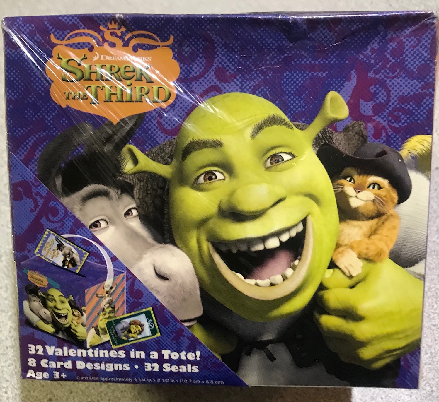 Rare Vintage 2007 *BRAND NEW* Lot Of 3 Shrek Third Dreamworks Valentine Cards Rare Vintage 2007 *BRAND NEW* Lot Of 3 Shrek Third Dreamworks Valentine Cards