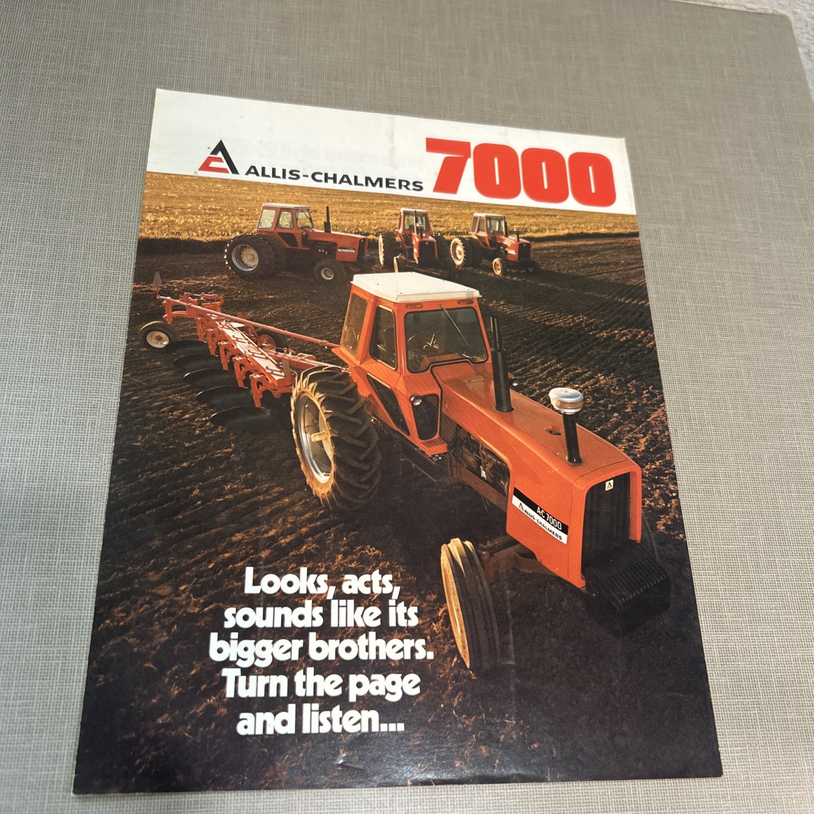 VTG Allis Chalmers 7000 Tractor  Sales Brochure Foldout   