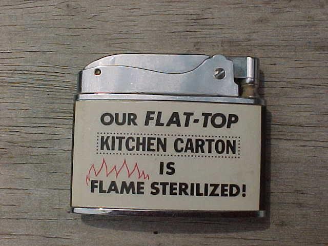Vintage Warco Advertising Flat Lighter Flat Top Kitchen Carton