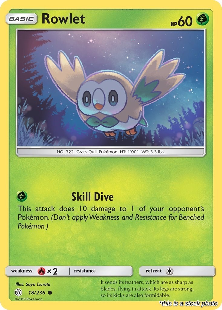 Rowlet : SM12 - 18/236 Near Mint