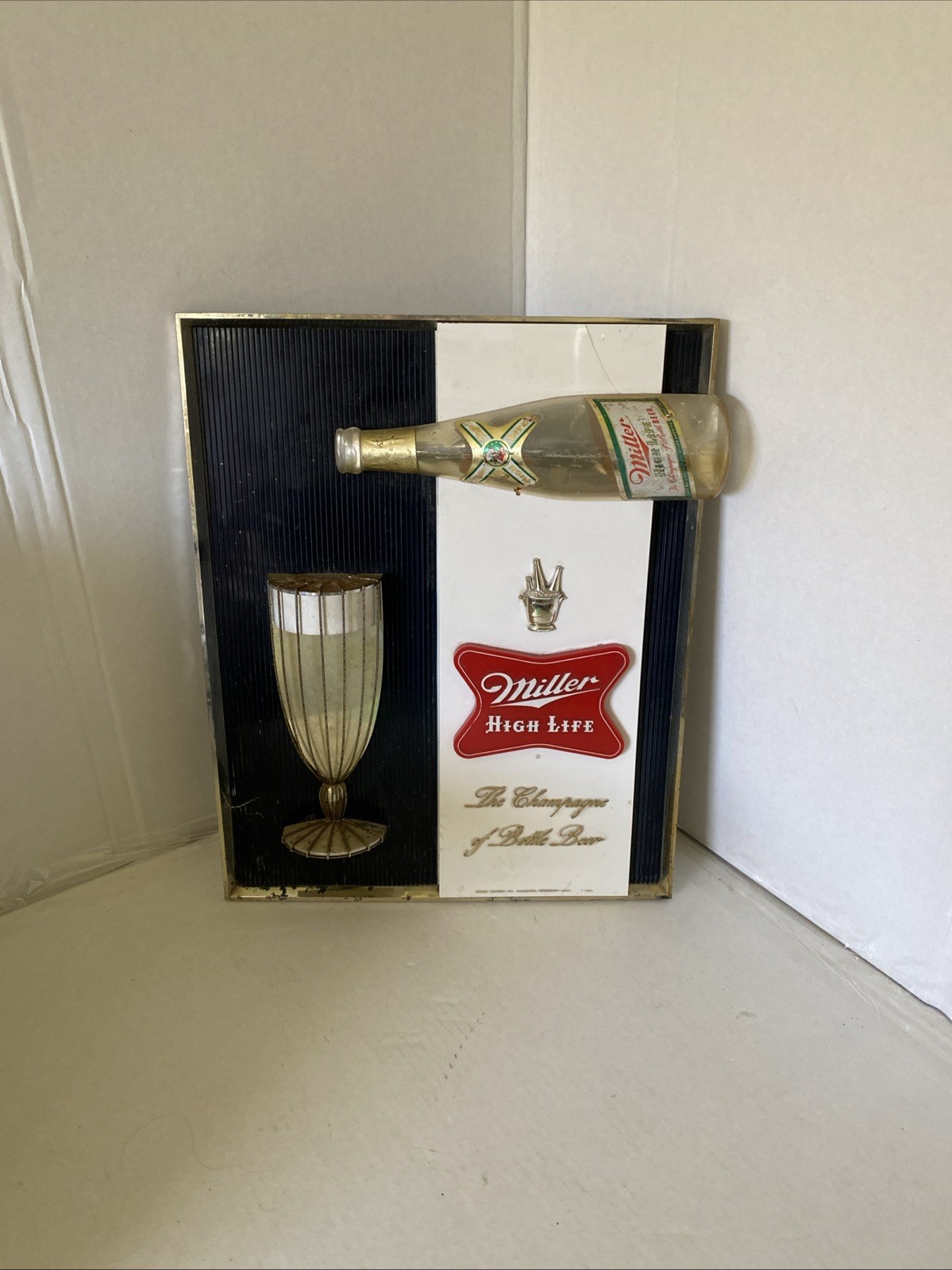 Vintage 1950’s Miller High Life Motion Light Face Plate Only 16x13 