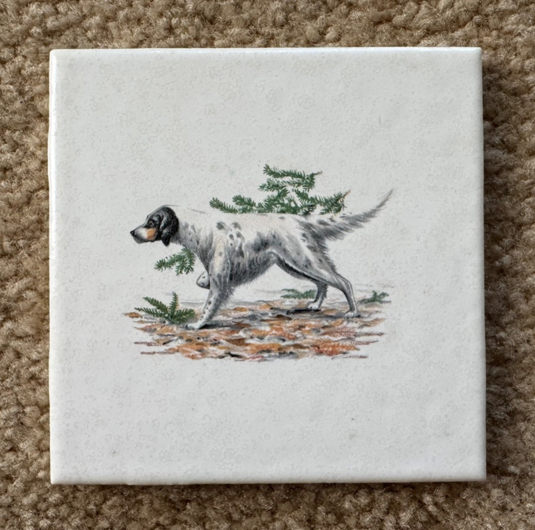 ENGLISH POINTER Hunting Dog Ceramic Tile / Trivet
