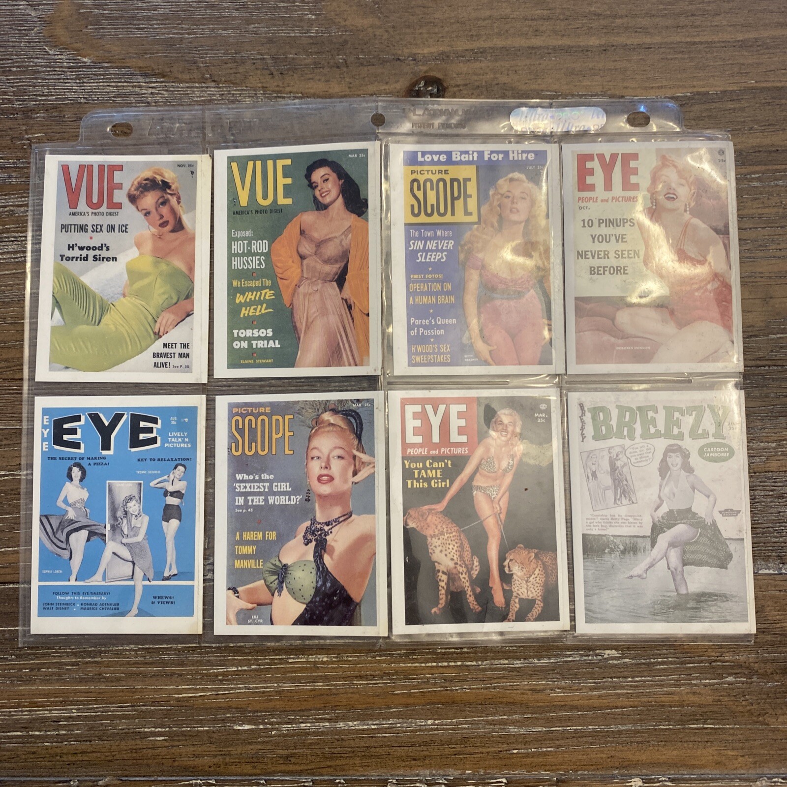digest dolls  vintage collectable cards pin up girls set of 8 rare