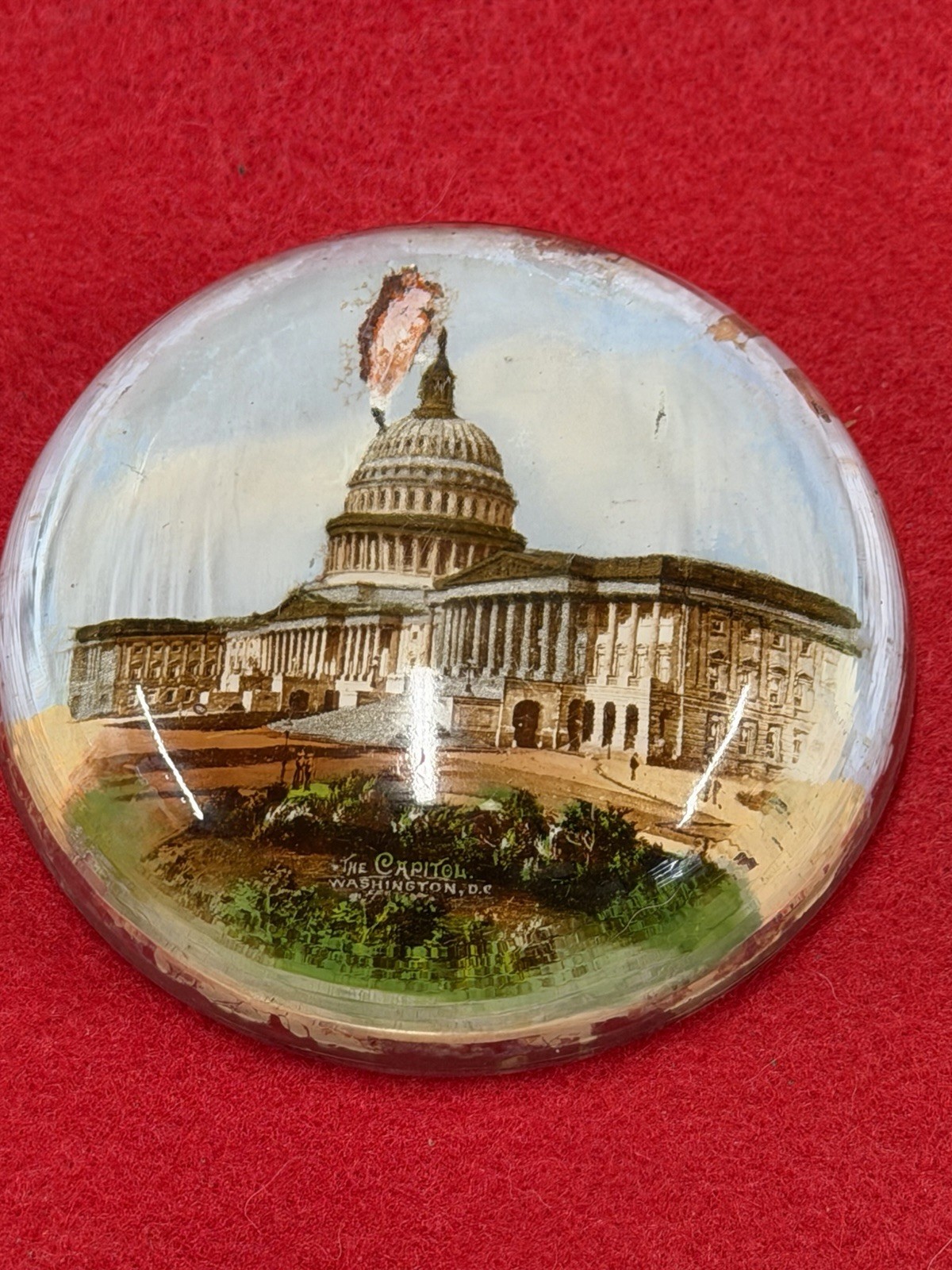 vintage glass paperweight US Capital Washington DC vintage glass paperweight US Capital Washington DC