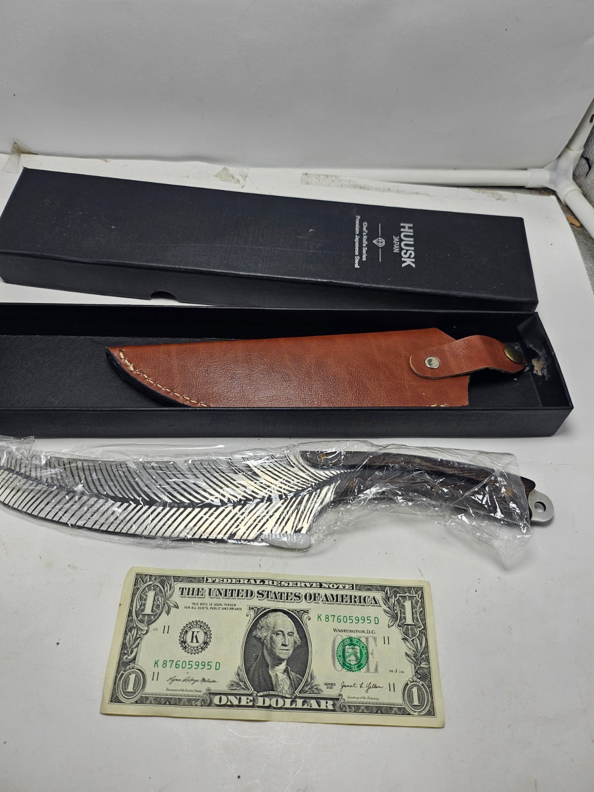 Huusk Japan Feather Knife, Hand-forged high-carbon steel camping Boning 8\