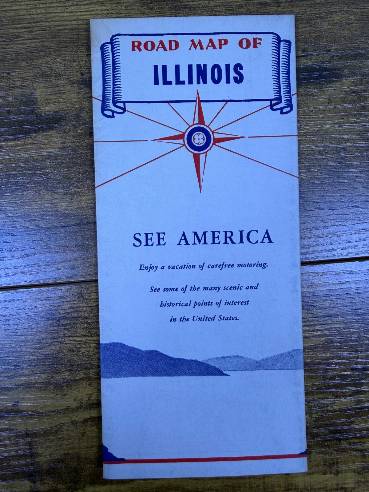 Road Map Of Illinois See America Travel Brochure Foldout Map Rand McNally 