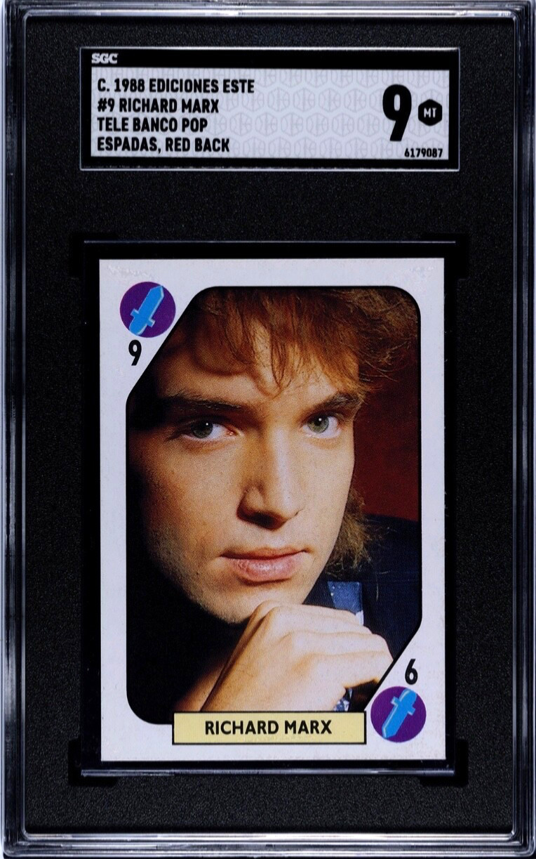 1988 RICHARD MARX Ediciones Este Tele Banco SGC 9 Rookie RC Pop 1 Highest