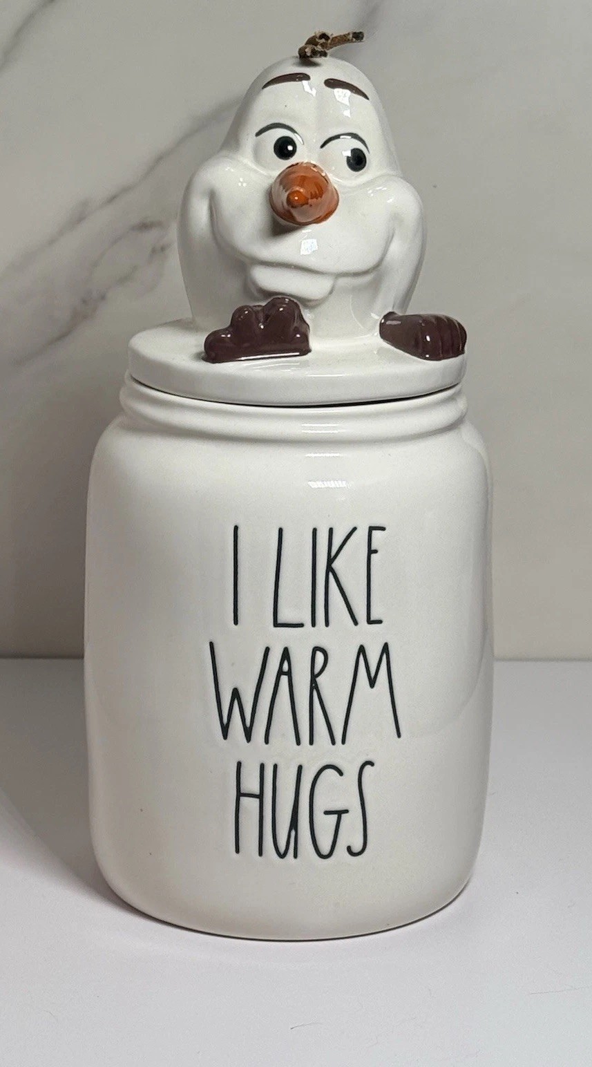 Rae Dunn Disney Frozen Olaf I Like Warm Hugs Cookie Jar Canister Ceramic
