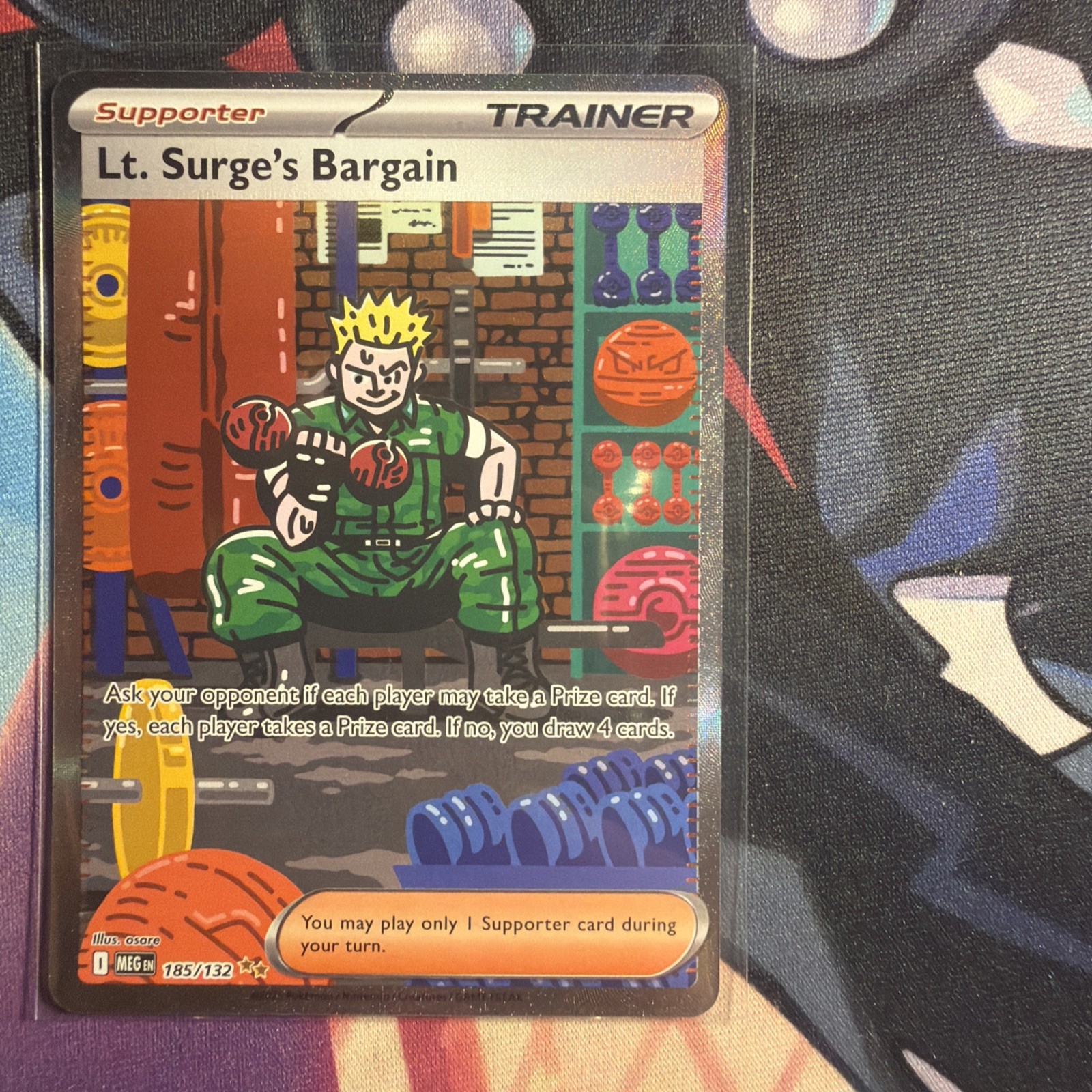 Pokémon TCG Lt. Surge's Bargain 185/132 mega evolution - full art 