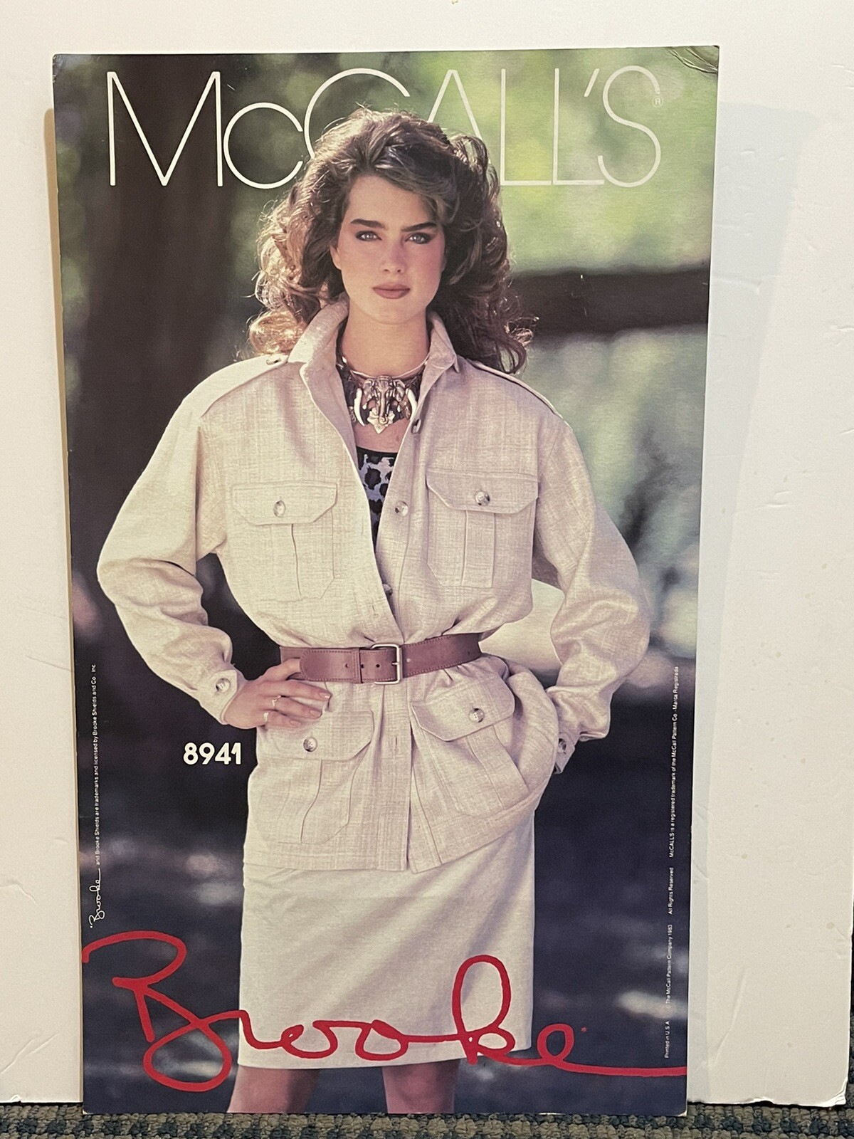 1983 Brooke Shields “McCalls” Countertop Promo Card, 22” x 13” 1983 Brooke Shields “McCalls” Countertop Promo Card, 22” x 13”