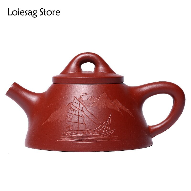 130ml Real YiXing Raw Ore Dahongpao Tea Pot Purple Clay Teapots Handmade