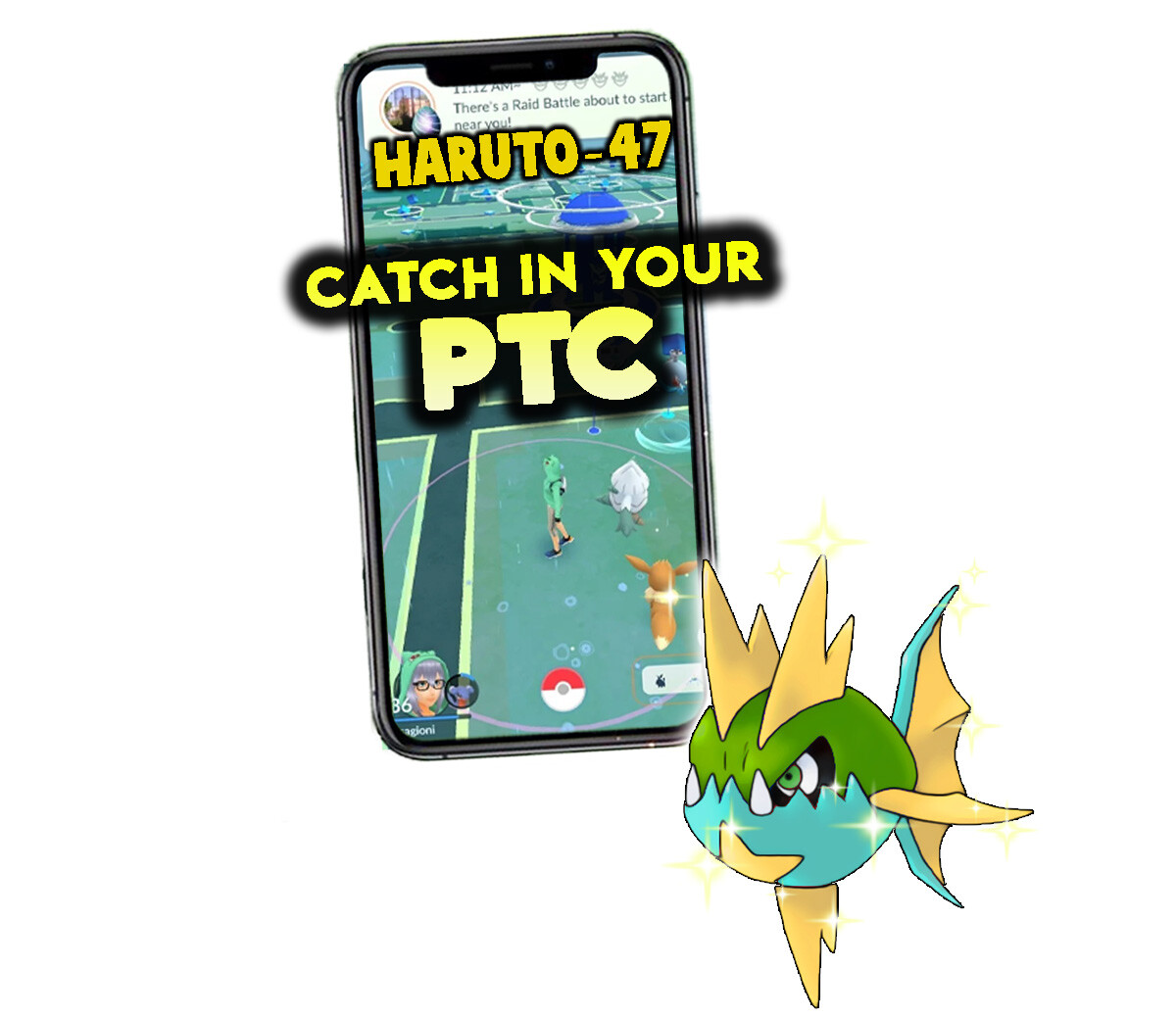 Pokemon Shiny Carvanha Catch in your P T C